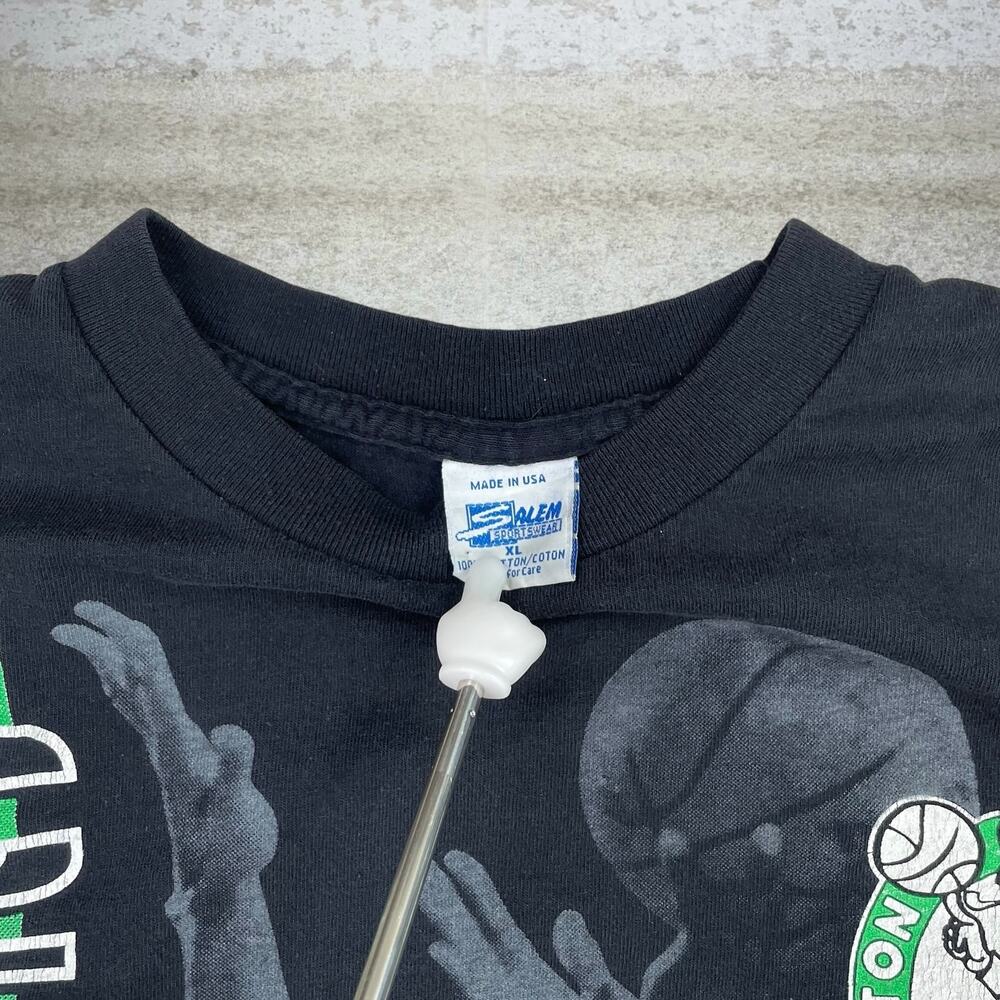 Vintage 90s Celtics All Over Print Shirt Mens XL Made in USA Boston Pride Aerial - Picture 4 of 4